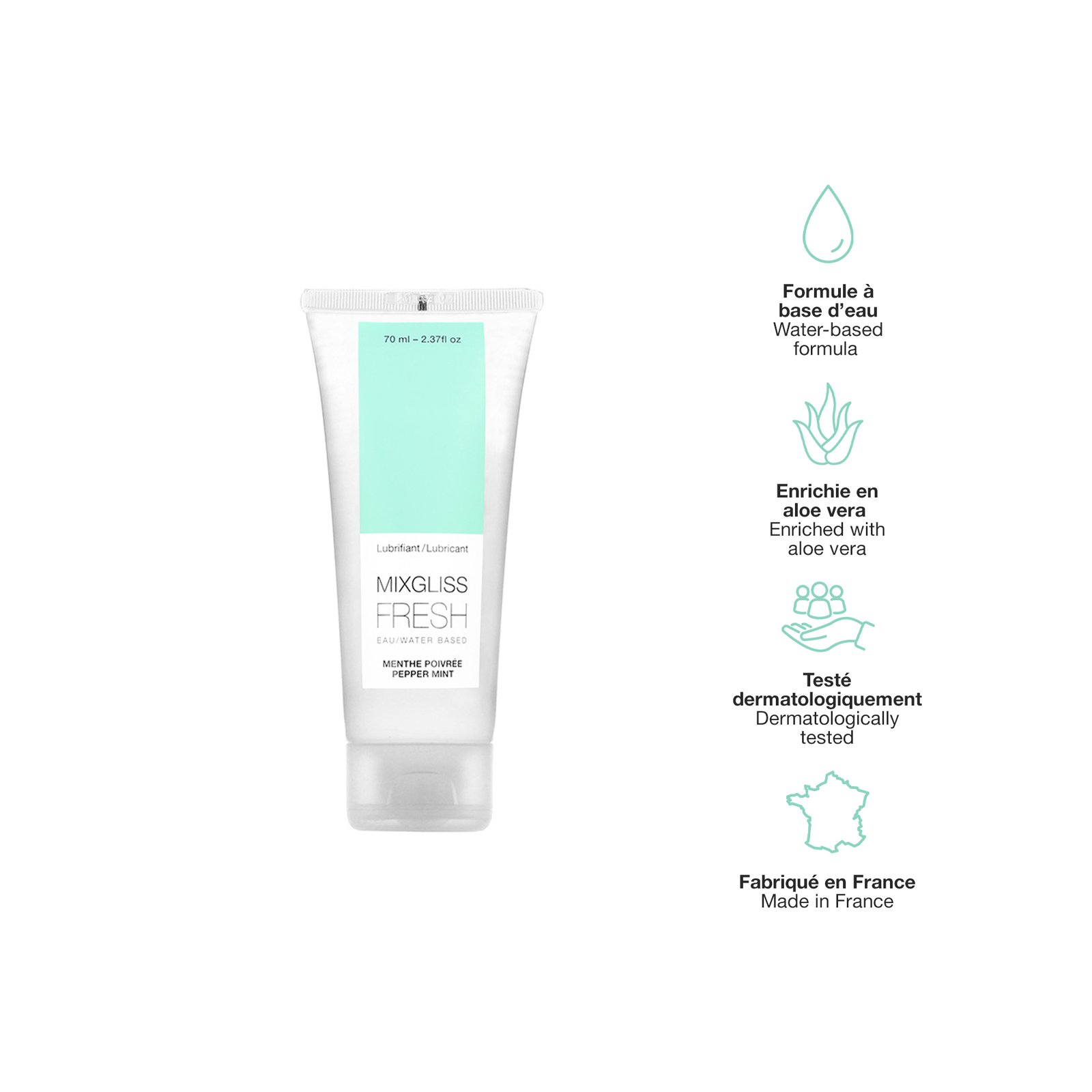 Mixgliss Eau Gourmand Menthe Poivrée - Gel Lubrifiant - Image 4
