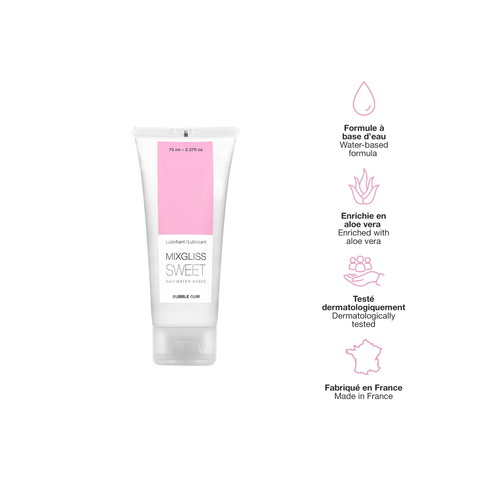Mixgliss Eau Gourmand Bubble Gum - Gel Lubrifiant - Image 4