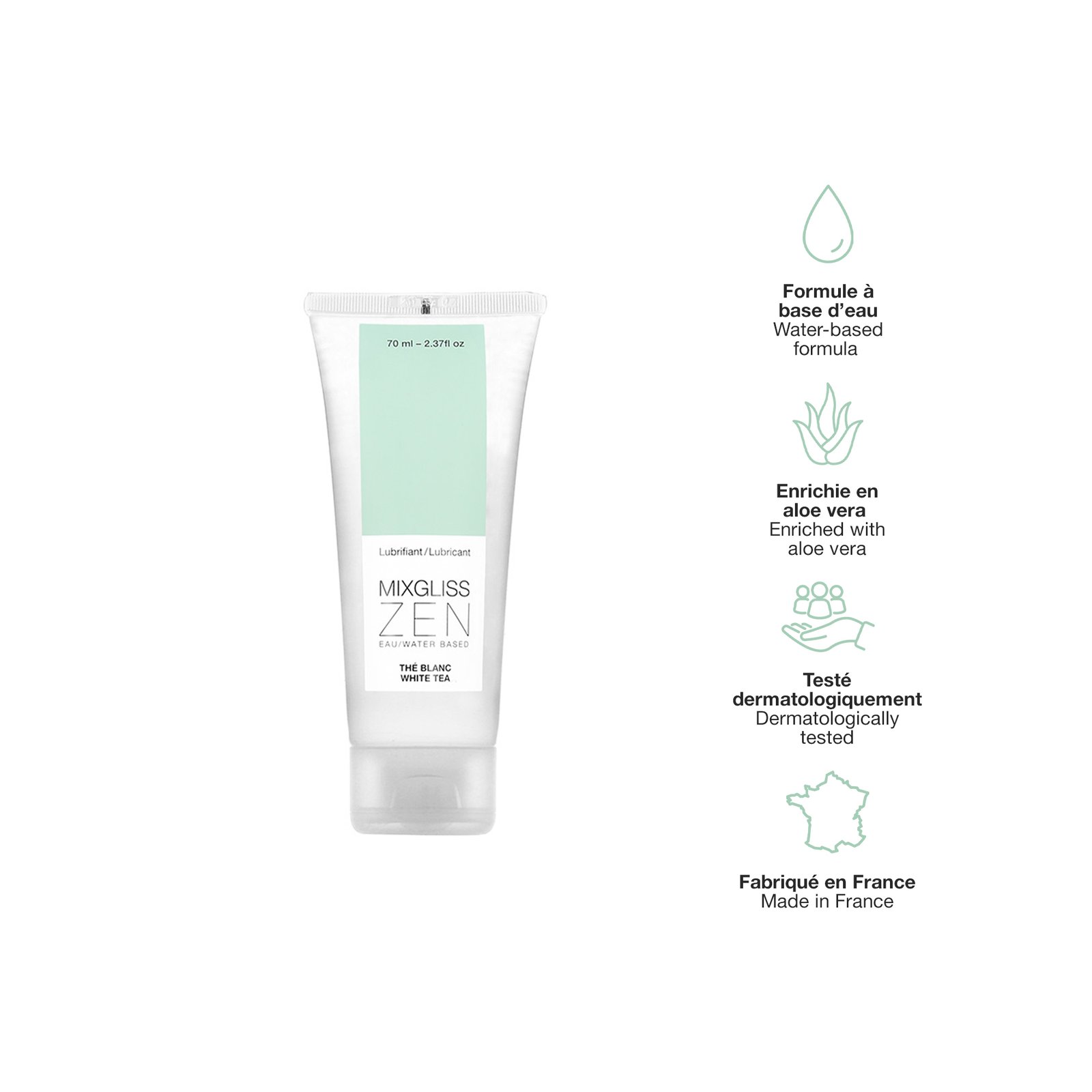Mixgliss Eau Gourmand Zen Thé Blanc - Gel Lubrifiant - Image 4