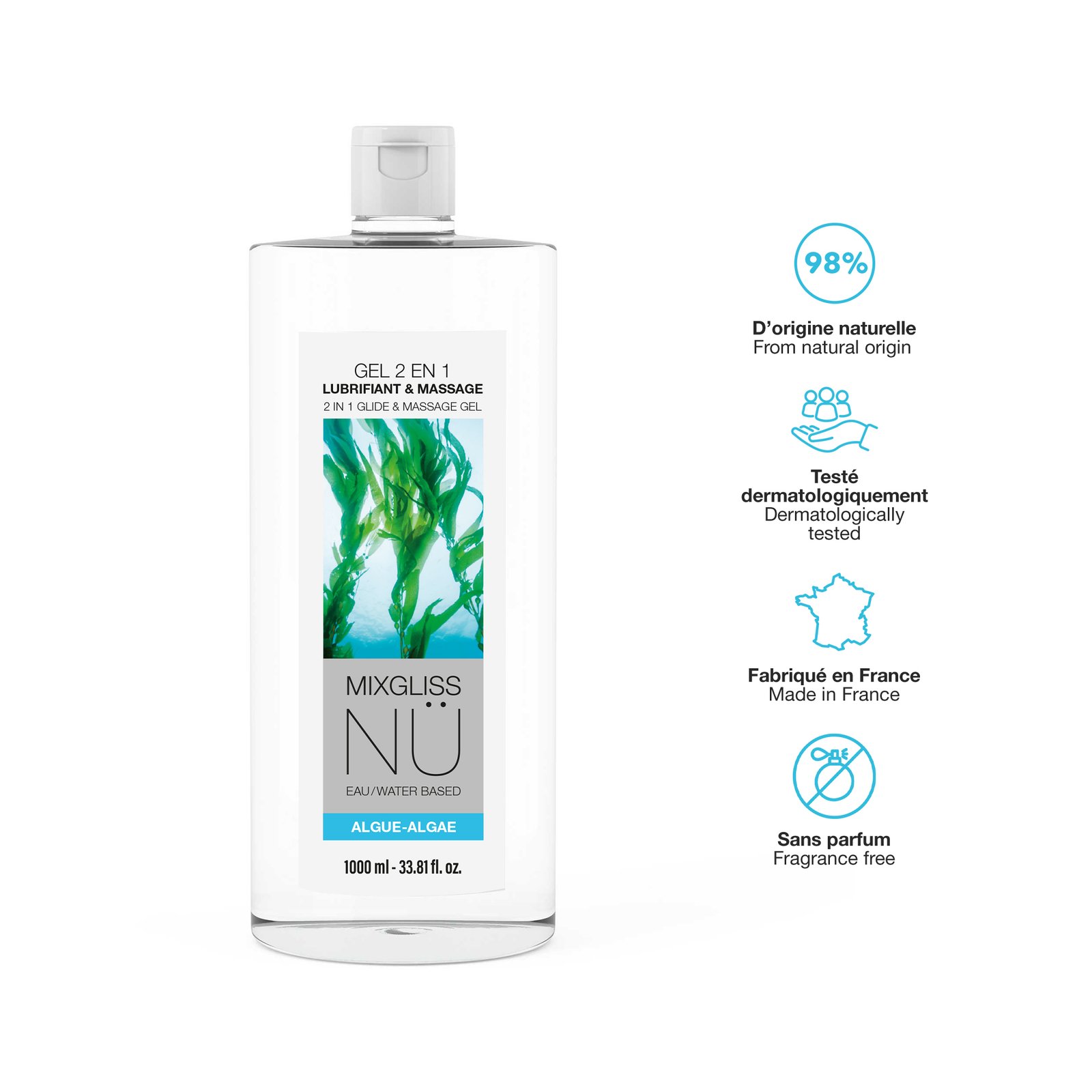 Mixgliss Nü Algue - Gel 2 en 1 Lubrifiant & Massage - Image 13