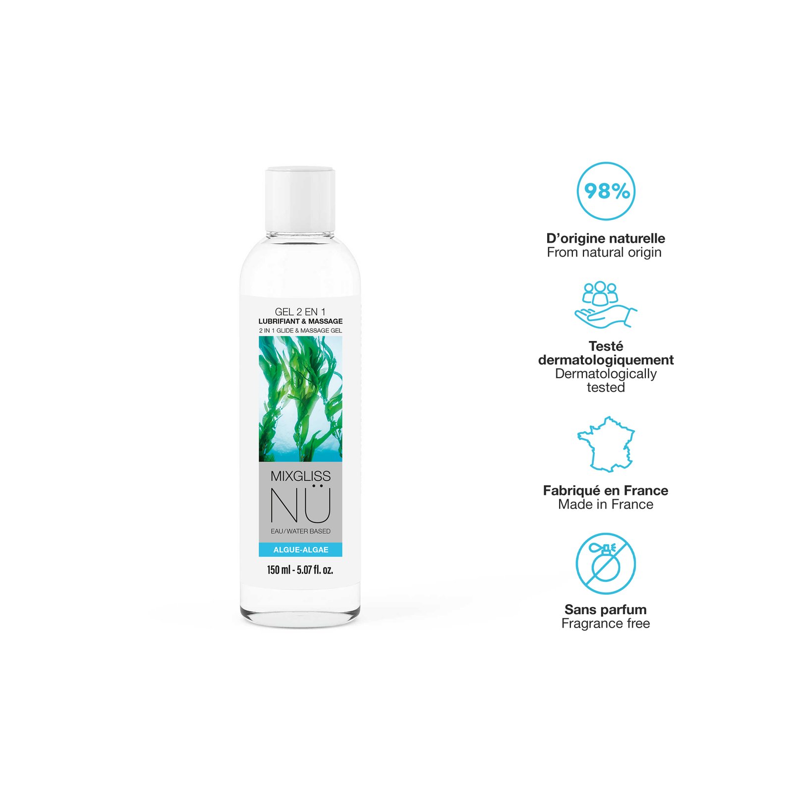 Mixgliss Nü Algue - Gel 2 en 1 Lubrifiant & Massage - Image 6