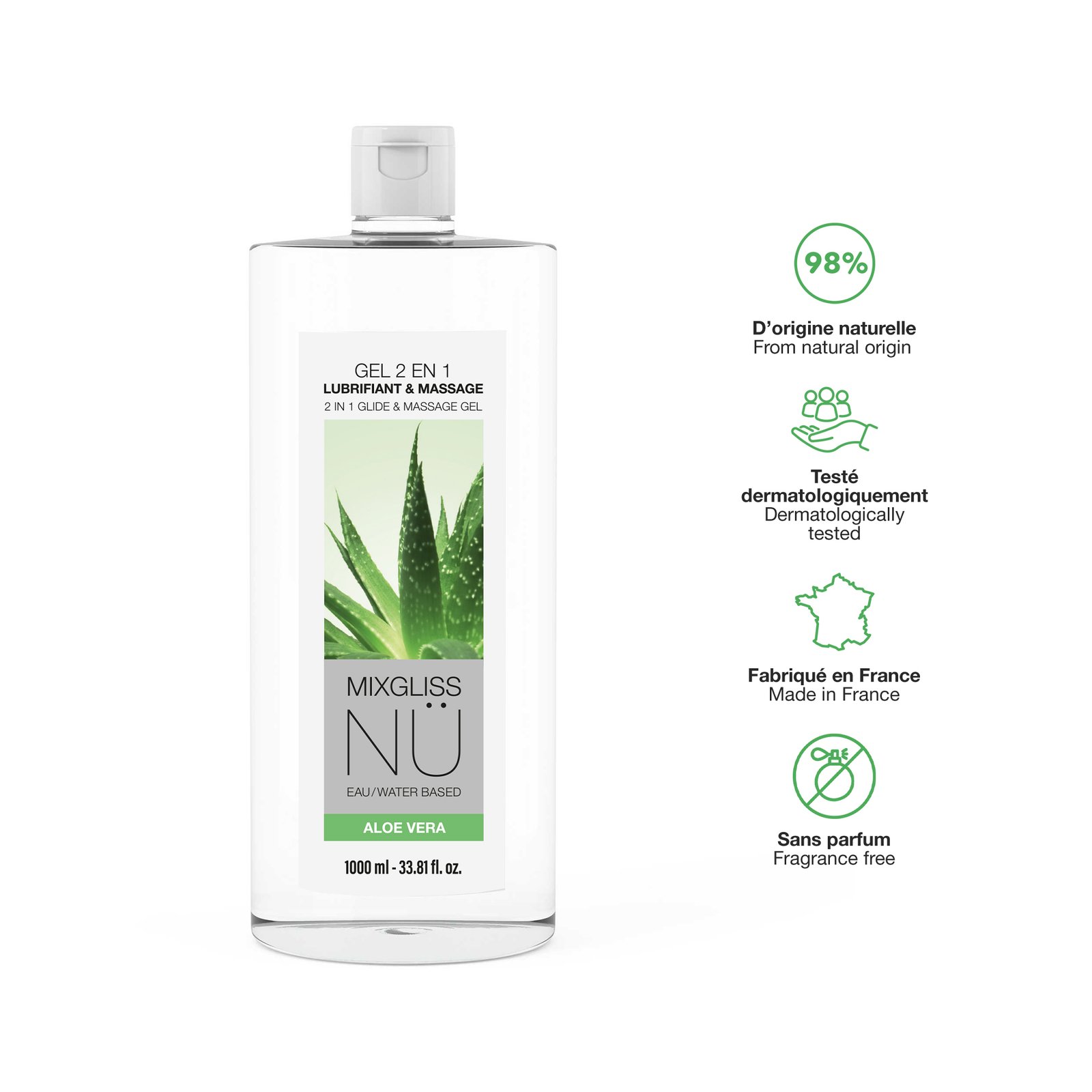 Mixgliss Nü Aloe vera - Gel 2 en 1 Lubrifiant & Massage - Image 6