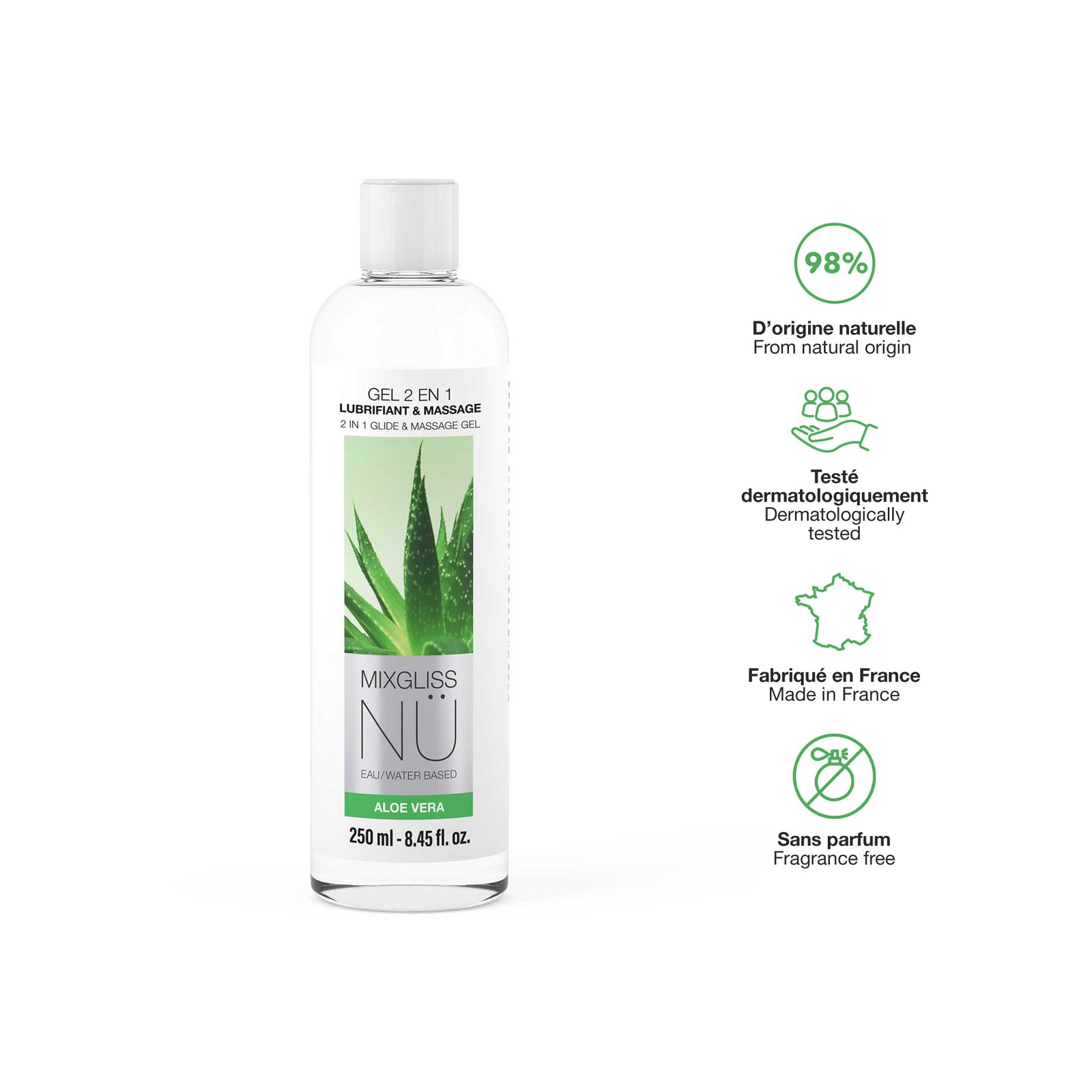 Mixgliss Nü Aloe vera - Gel 2 en 1 Lubrifiant & Massage - Image 13